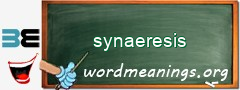 WordMeaning blackboard for synaeresis